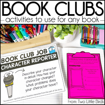 Preview of Book Club Activities: Literature Circle Activities, Response Pages & Posters
