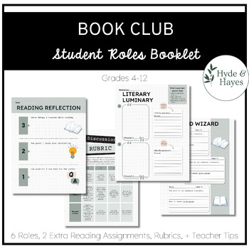 Preview of Book Clubs + Literature Circles Roles and Activities for Middle and High School