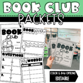 Book Clubs - Packets, Planner, & Presentation (EDITABLE)