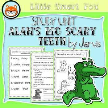 Preview of Book Companion/Book Report "Alan's Big Scary Teeth" by Jarvis