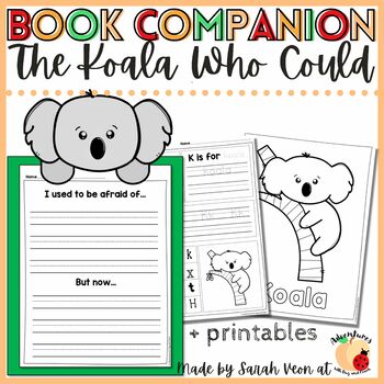 Preview of The Koala Who Could Book Companion Craftivity + Printables