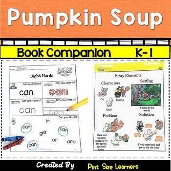 Preview of Pumpkin Soup Book Study Unit | Activities and Centers | October