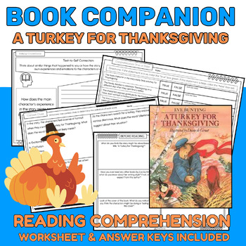 Preview of Book Companion Reading Comprehension Skills: A Turkey for Thanksgiving