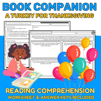 Preview of Book Companion & SEL: Balloons over Broadway Reading Comprehension Packet