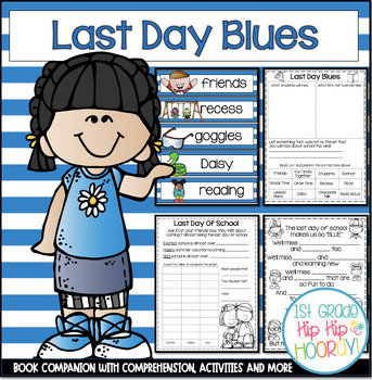 Preview of Book Companion for Last Day Blues with Activities, Vocabulary and Comprehension