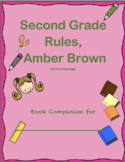 Book Companion for Second Grade Rules, Amber Brown