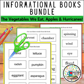 Preview of Apples, Hurricanes, & The Vegetables We Eat Book Study Bundle {Print & Digital}