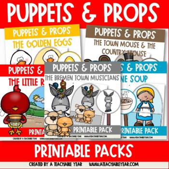 Preview of Book Companions Puppets and Props | Bundle