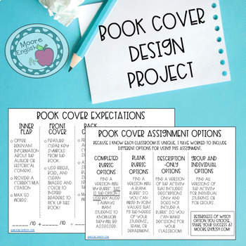 Preview of Book Cover Design Project / Fillable .pdf + Google Slides 
