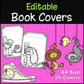 Preview of Book Covers | 25 Editable Covers | A4 Size