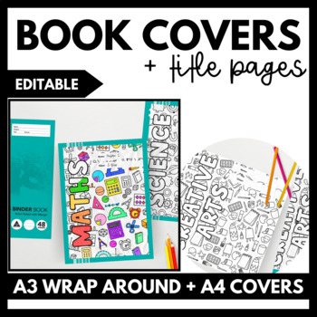 Preview of Book Covers: A3 Wrap Around + A4 - Editable