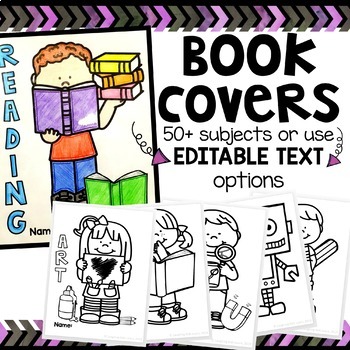 Preview of Book Covers for Back to School | Editable Pages Included