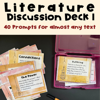 Preview of Book Discussion Question Deck Set 1