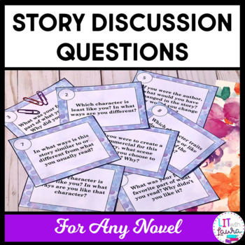 Preview of Book Discussion Questions for any Fiction Text
