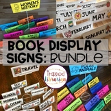 Book Display Library Signs | Year Round BUNDLE