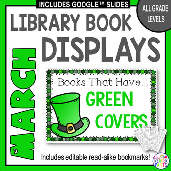Preview of Library Display Posters - March - Women's History Month - St Patrick's Day