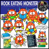 Book Eating Monster Clip Art Set {Educlips Clipart}