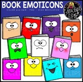 Book Emoticons Clip Art Set {Educlips Clipart}