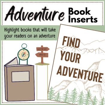 Preview of Book Inserts- Adventure - Library Display