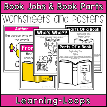 Preview of Parts of a Book + Book Jobs {Author, Illustrator, and Reader}