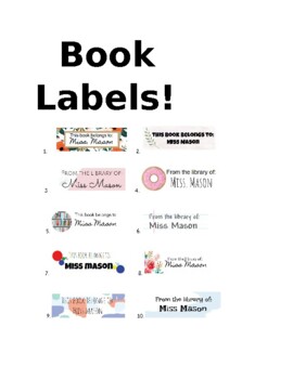 Preview of Book Labels!