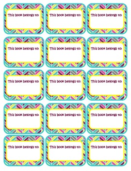 Book Labels By We're All Friends In Pre-k 