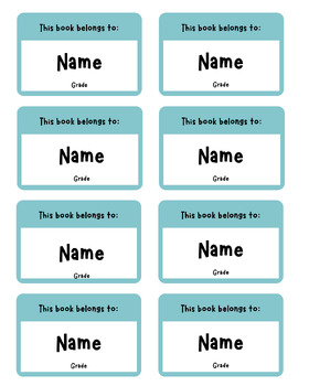 Book Labels by Kaitlyn Chargois | TPT