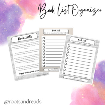 Preview of Book List Organizer