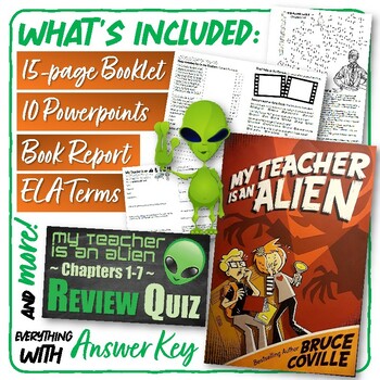 Preview of My Teacher is an Alien (Coville) Chapter Guide / Graphic Organizer + Book Report