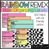 Book Organizing Labels // Rainbow Remix 90's retro y2k cla