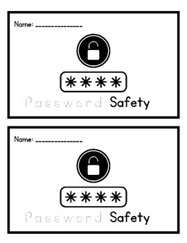 Preview of Computer Skills: Digital Citizenship Book: Password Safety, EASY Sub Lesson