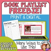 Book Playlist Project FREEBIE - Fun Activity to Connect Mu