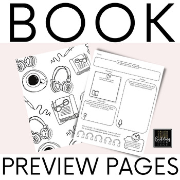 Preview of Book Preview Pages : Independent Reading , First Chapter Friday , Library Skills