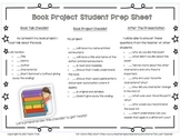 Book Project / Book Report - Adjustable Student Prep Sheet