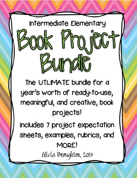 Preview of Book Project Bundle! 7 Complete, Creative Book Projects and Rubrics