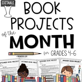 Preview of Book Projects of the Month: A Year-Long Bundle for Grades 4-6