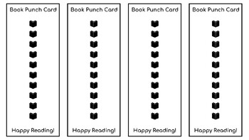 Preview of Book Punch Card Bookmark