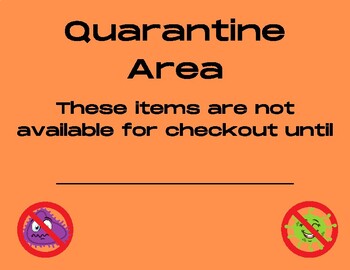 Preview of Book Quarantine Sign