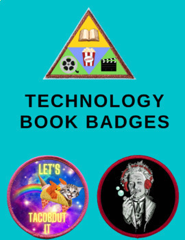 Preview of Book Reading Badges & Stickers - Technology Set (Set 5 of 8)