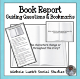 Book Reading Report Question Bookmarks - Student Reading Tool
