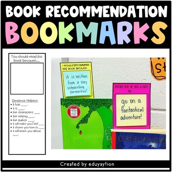Preview of Book Recommendation Book Marks