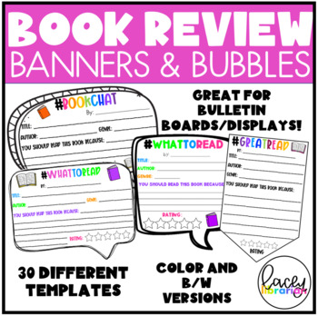 Preview of Book Recommendation/ Book Review Banners / Speech Bubbles