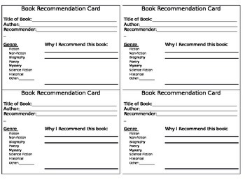 Preview of Book Recommendation Card