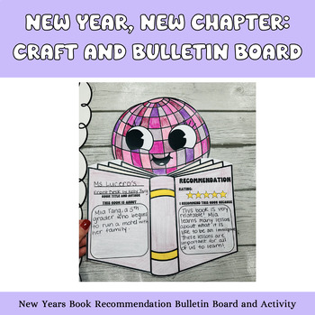 Preview of Book Recommendation | New Years Book Bulletin Board | Book Review Activity