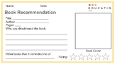 Reading Book Recommendation Template {Freebie}