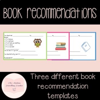 Preview of Book Recommendations Template