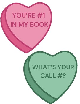 Preview of Book-Related Candy Hearts