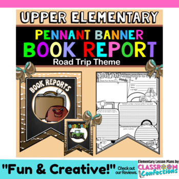Preview of Book Report Form: Fun Road Trip Theme
