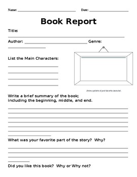 Book Report by Meeka's Resouces | TPT