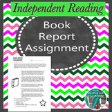 Book Report Assignment Printable with Digital Easel Activity